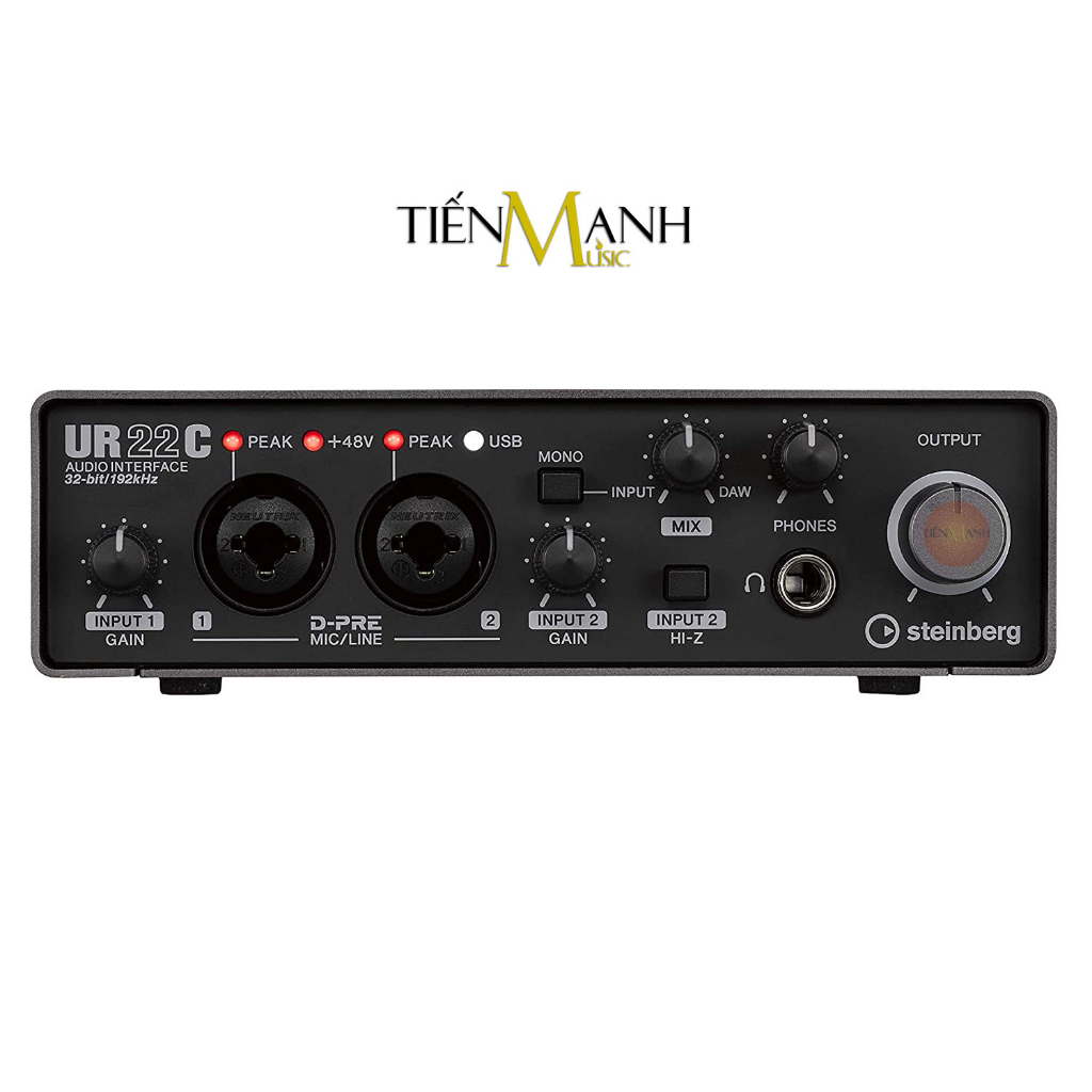 Soundcard Steinberg UR22C - Sound Card Bộ Thu Âm Thanh và Livestream USB 3.0 Audio Interface UR22
