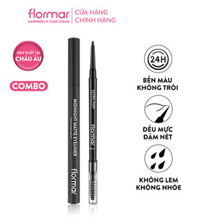 Combo bút kẻ mắt 1ml và chỉ kẻ mày 0.14g