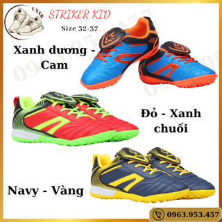 Giày Đá bóng, giày Đá banh trẻ em STRIKER TE thương hiệu Hỏa Trâu khâu full đế, da mềm, ôm chân.