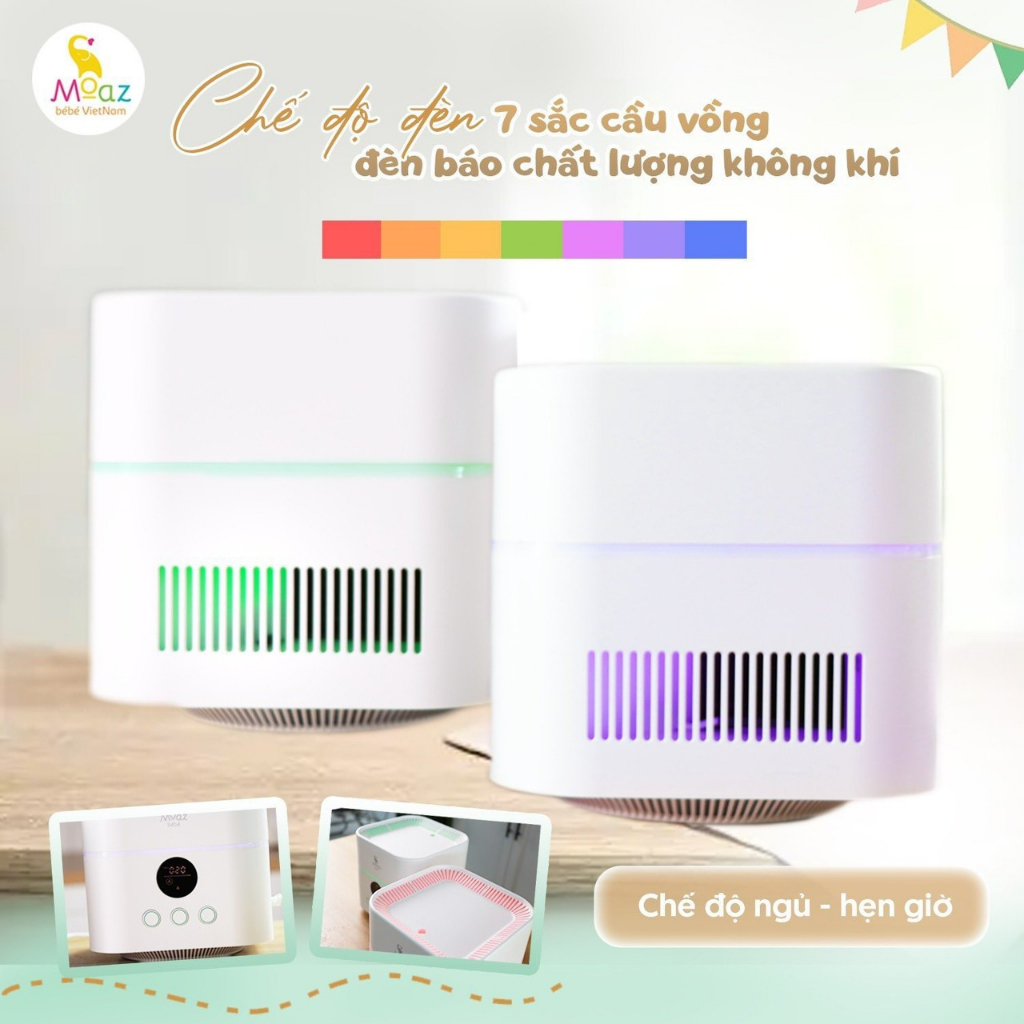 Máy lọc không khí và tao độ ẩm cho cho bé Moazbébé MB-066, dodungmevabe1