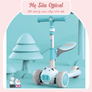 Xe trượt scooter heo cho bé umoo um - 0277 chính hãng, tích hợp 3 tính năng 3in1 scooter - chòi chân - phát nhạc