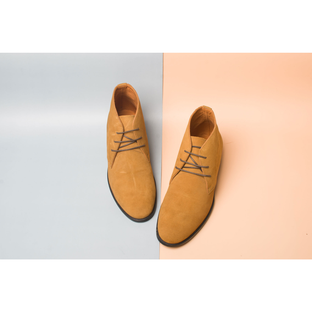 Giày Boot Nam Kiểu Dáng Chukka Thời Trang Khâu Thủ Công Chất Liêu Da Nhập Khẩu