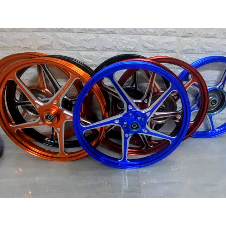 Mâm CNC AT racing cây xéo dùng cho xe Exciter 2005-2010/ Sirius/ Jupiter/ Taurus thắng đĩa bản 1.4 và 1.6