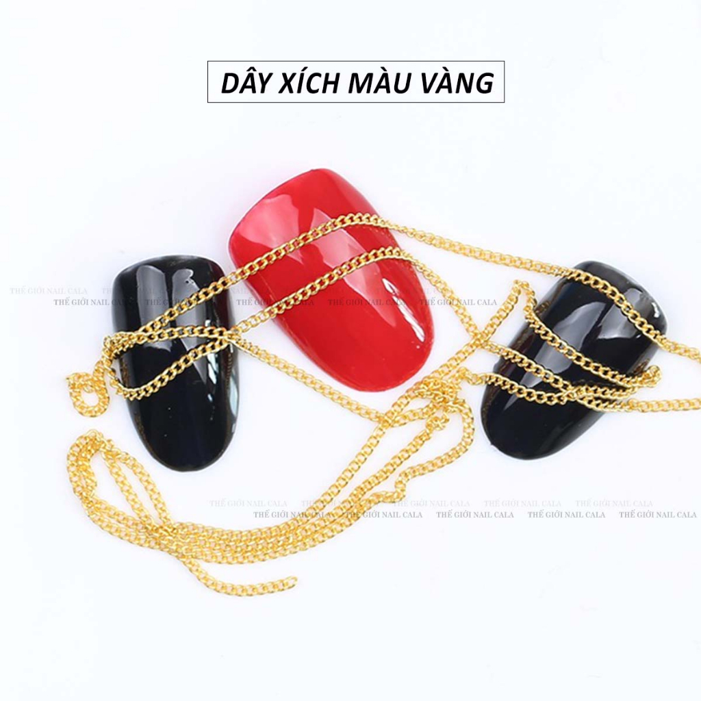 Dây xích trang trí móng  - Phụ kiện làm nail chuyên dụng - Dễ cắt ngắn để sáng tạo