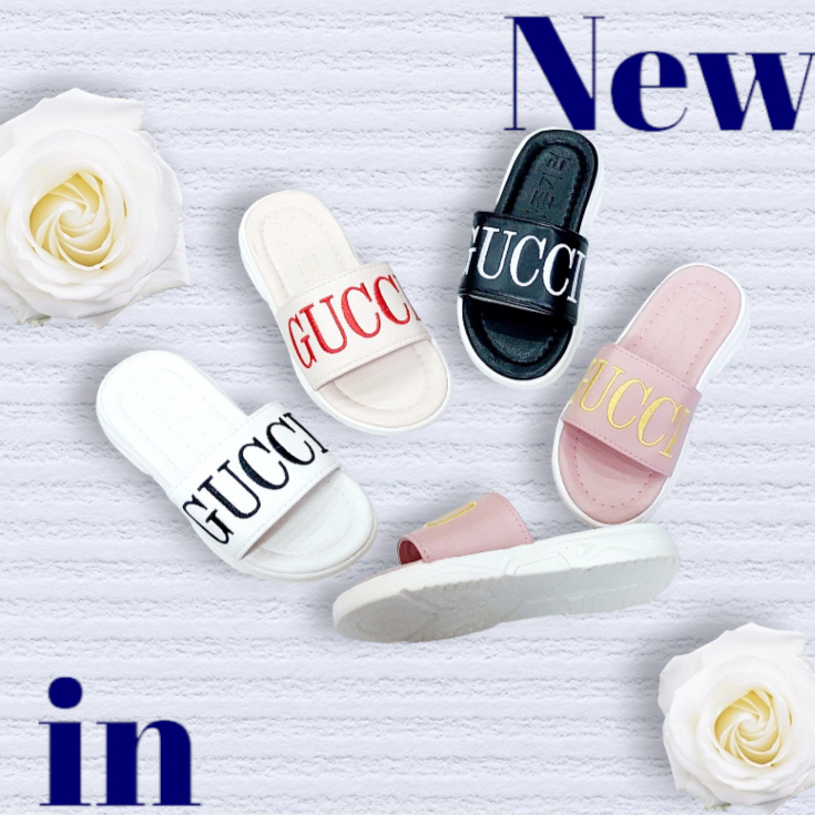 Dép lê cho bé,dép quai ngang thêu chữ êm mềm chống trơn trượt cho bé đi chơi đi học,G1