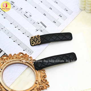 {GIÁ 2 CÁI} Kẹp tóc bọc da HQ link 3