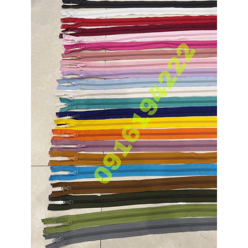 Dây kéo răng cước 70cm HKK, khoá áo khoác, áo phao răng cước số 5