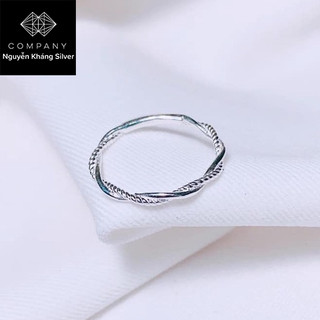 Nhẫn xoắn bạc ta, đơn giản, dễ đeo, bạc nguyễn kháng