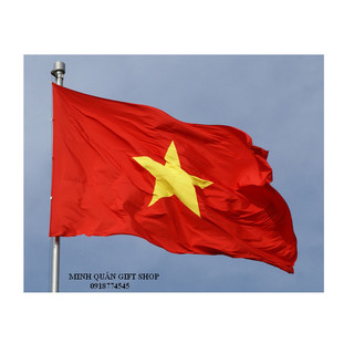 Cờ đỏ sao vàng/ cờ Tổ quốc/ cờ treo gia đình size 0,7x1,05met vải phi bóng