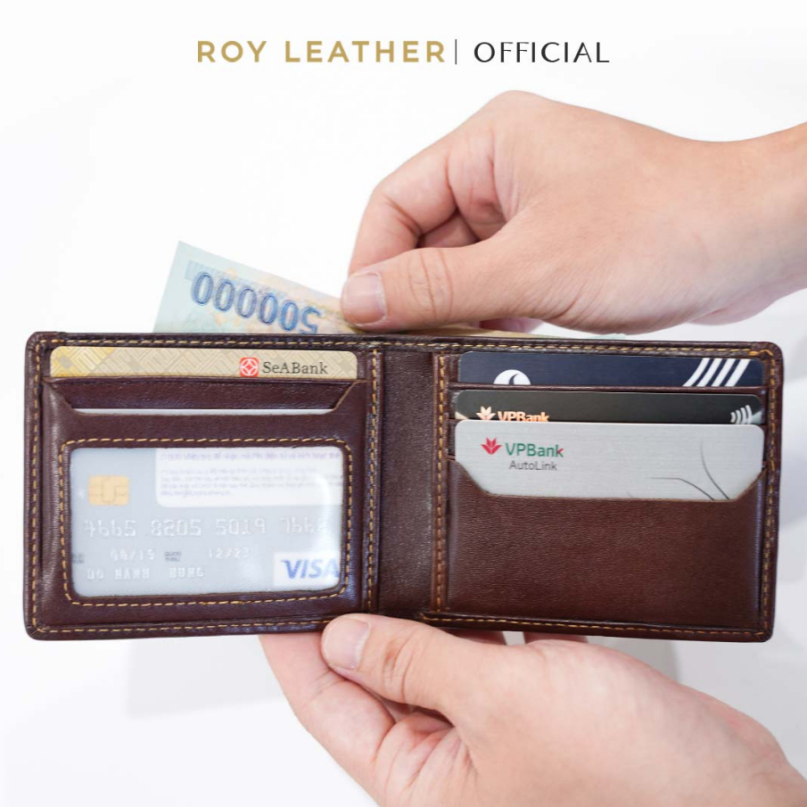 Ví nam da bò  cao cấp V103 - Roy Leather bảo hành 1 năm
