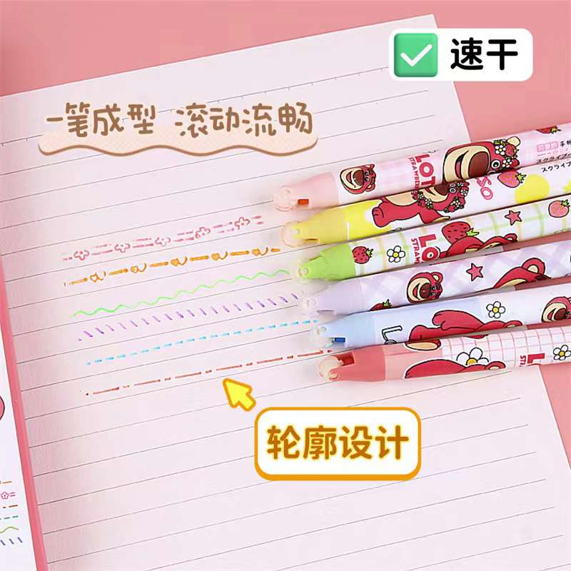 Bút Highlight, Bút Lăn Bút Đánh Dấu Nhanh Khô Hình Đa Dạng Nhiều Màu Sắc