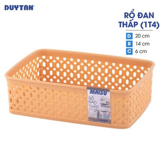 Rổ đan thấp nhựa DUY TÂN Matsu 1T4 (20 x 14 x 6 cm) - 12064