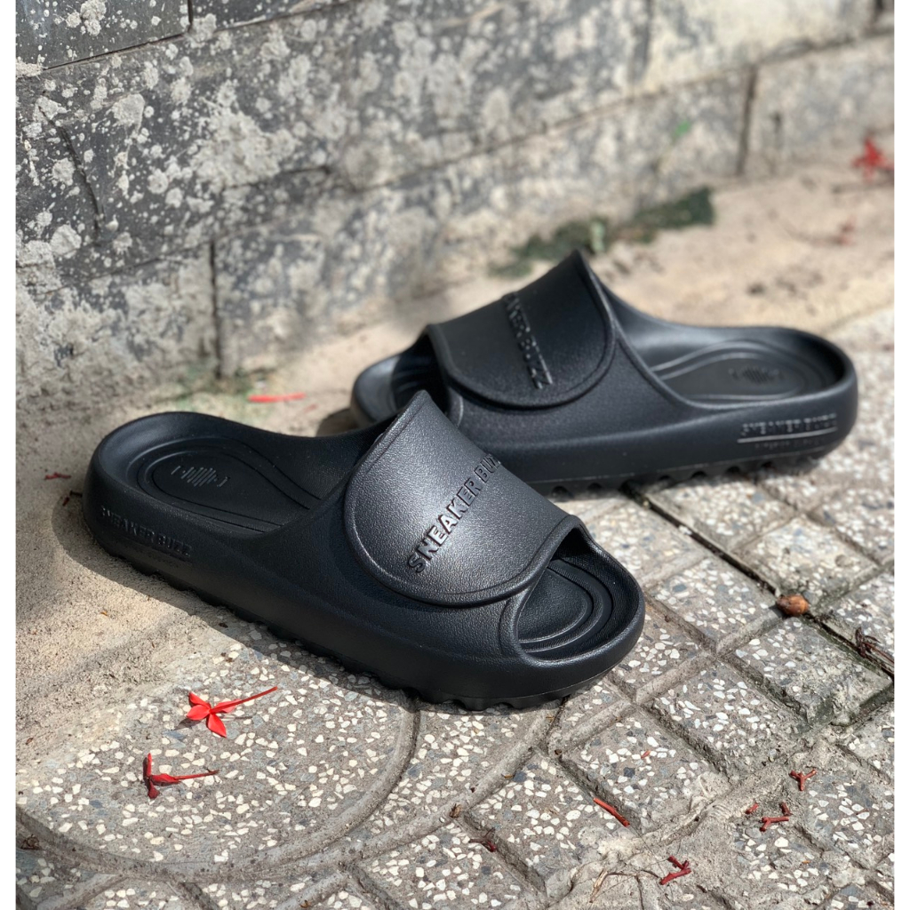 [ 2M Sneaker ] - Dép Sneaker Buzz Đen Quai Ngang Cloud Slide