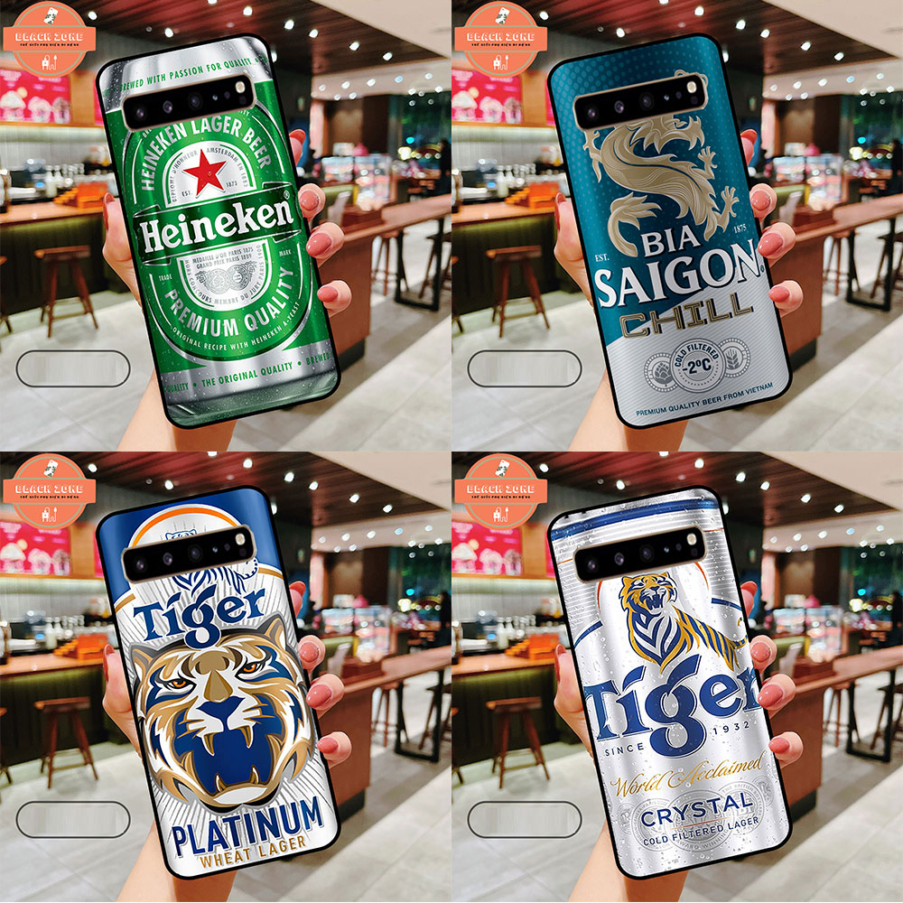 Ốp lưng điện thoại Bia Samsung S8+ , S9+ , S10 , S10+ , S10 5G , S10E  in hình BIA 333 , Tiger , Heineken kính đẹp