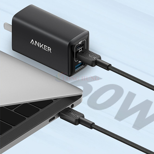 Cáp USB Type-C to Type-C Anker 322 Nylon Cable III 60W 0.9m A81F5/1.8m A81F6 - Hàng chính hãng