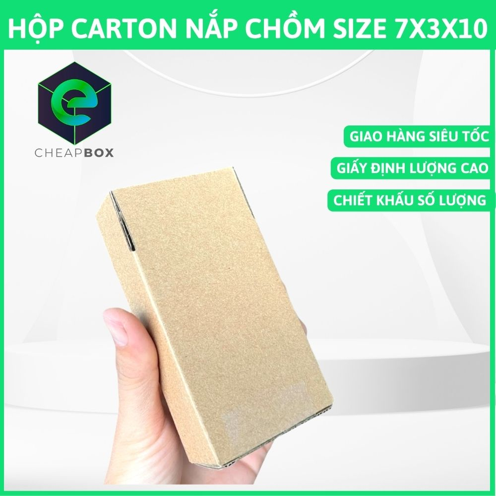 Bộ 100 Hộp Carton CHEAPBOX 7x3x10 nắp chồm