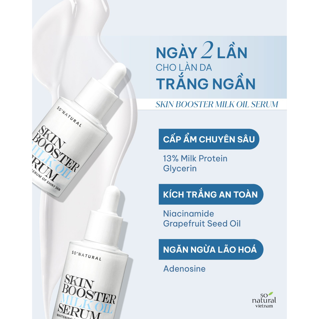 Tinh chất dưỡng trắng da SoNatural Skin Booster Milk Oil Serum