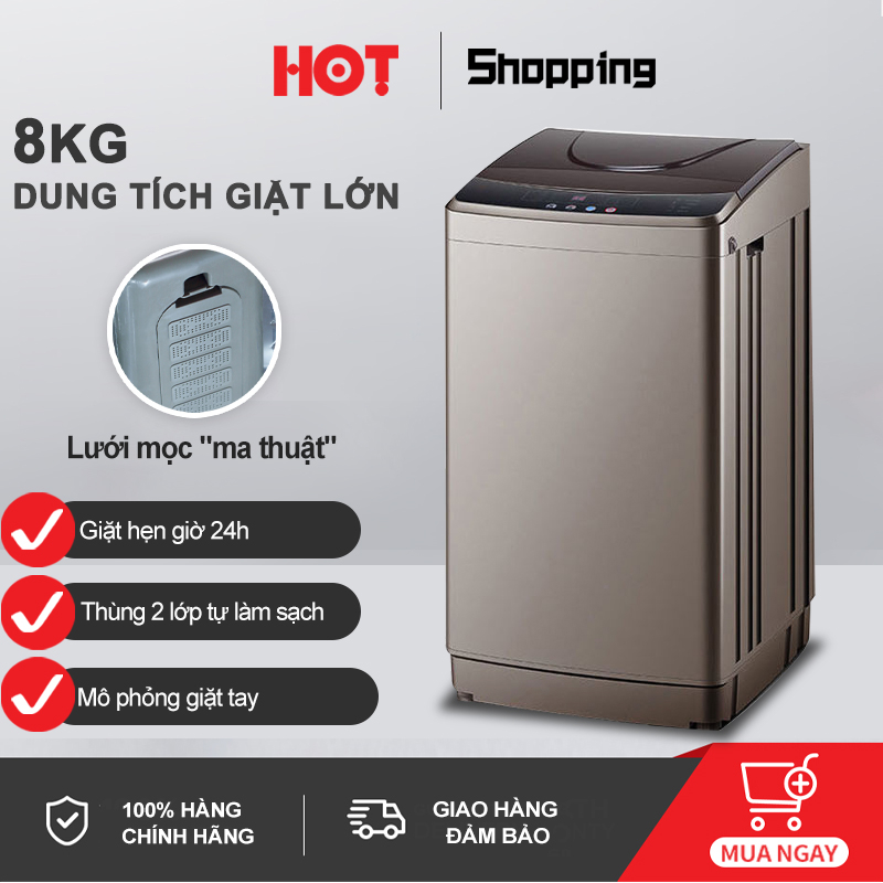 Máy giặt tự động 2 trong 1 dùng trong gia đình phòng thuê nhà chung cư ký thúc xa thích hợp cho người lười