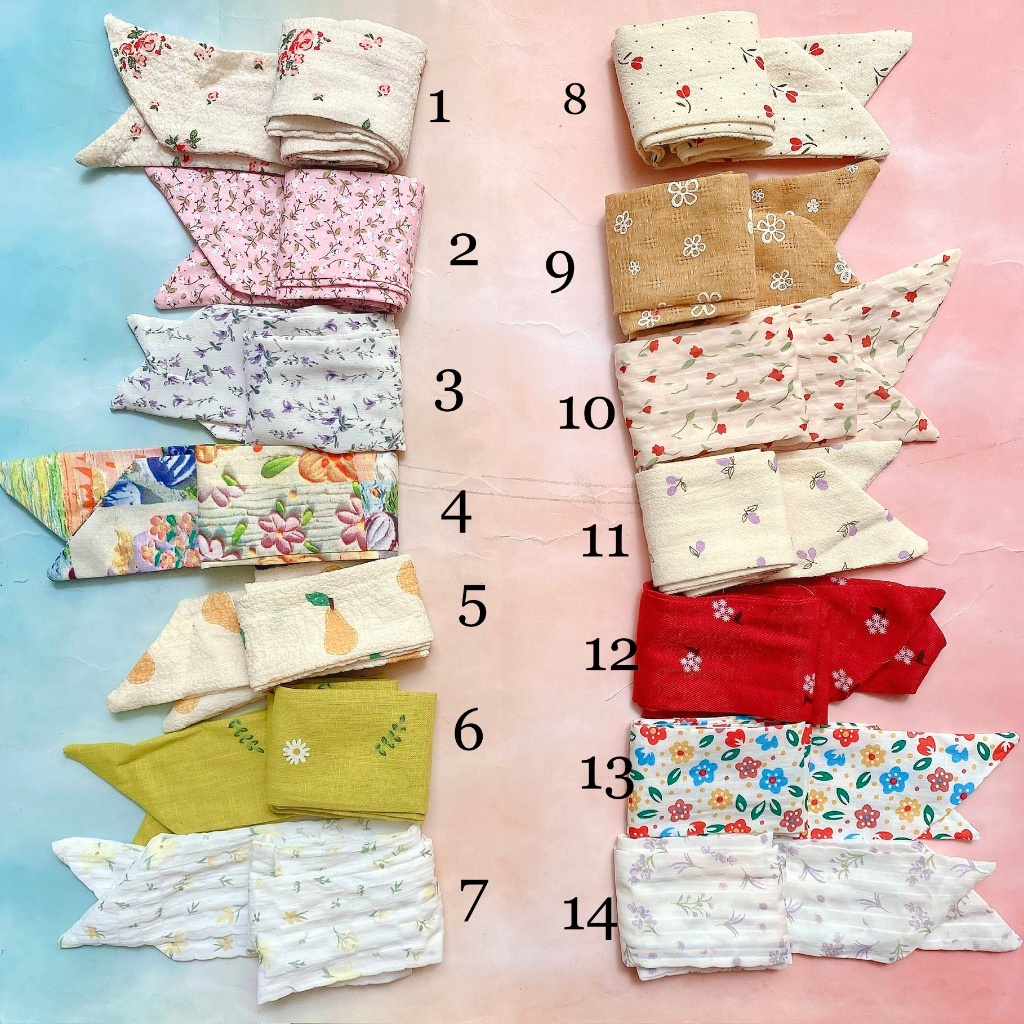 Băng đô dây vải làm turban cột tóc thắt nơ cổ nhiều mẫu TIMSTORE phong cách hàn dễ thương