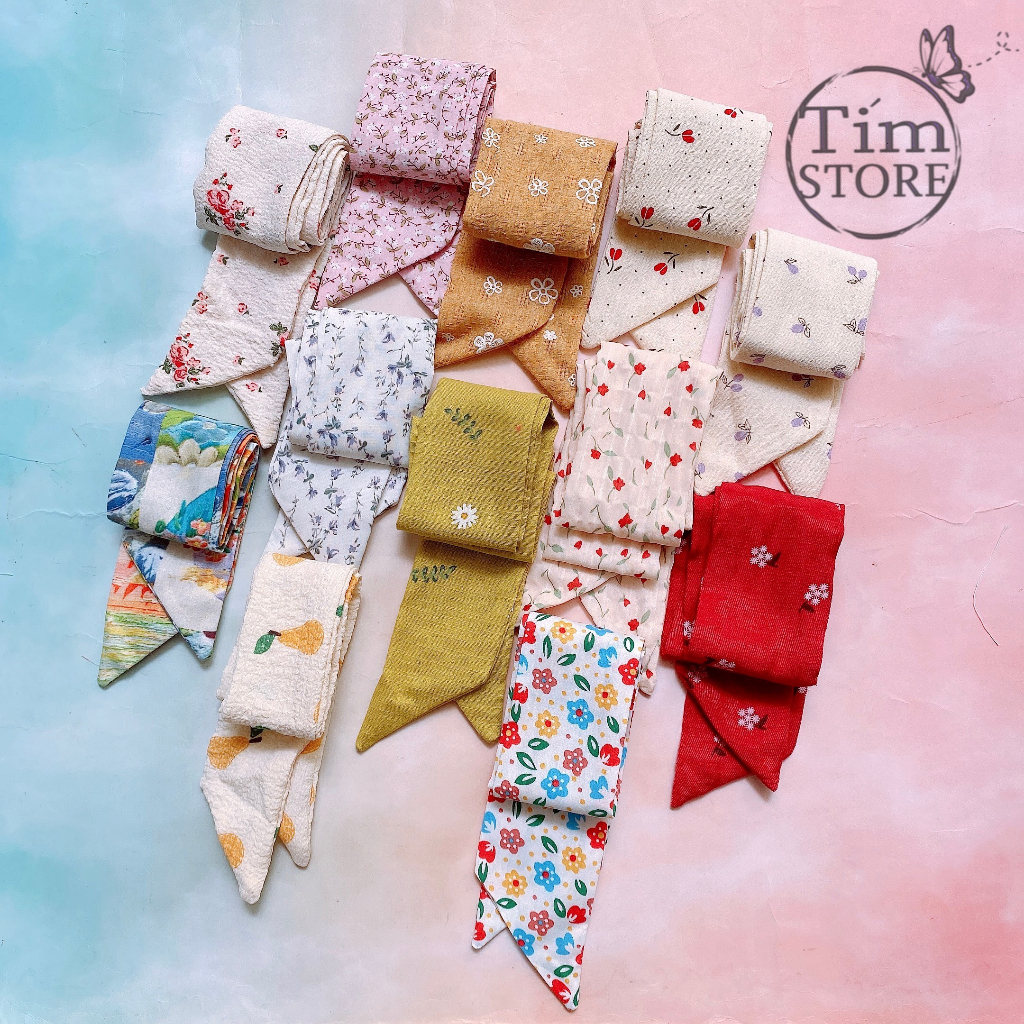 Băng đô dây vải làm turban cột tóc thắt nơ cổ nhiều mẫu TIMSTORE phong cách hàn dễ thương