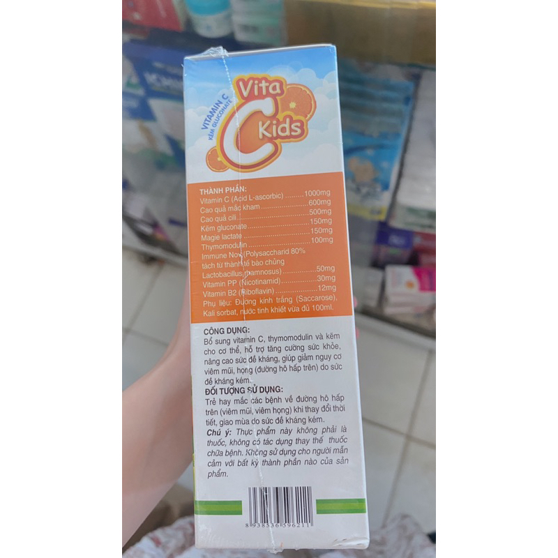 Vita C Kids Hộp 20 Ống Bổ Sung Vitamin C Cho Bé