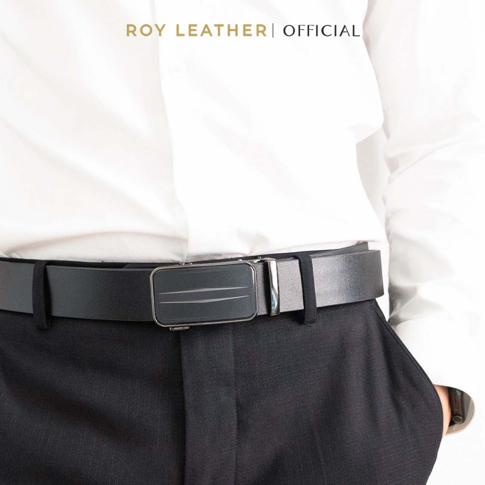 Thắt lưng nam da bò nguyên tấm khoá tự động nhiều mặt lựa D101 - Roy Leather bảo hành 1 năm