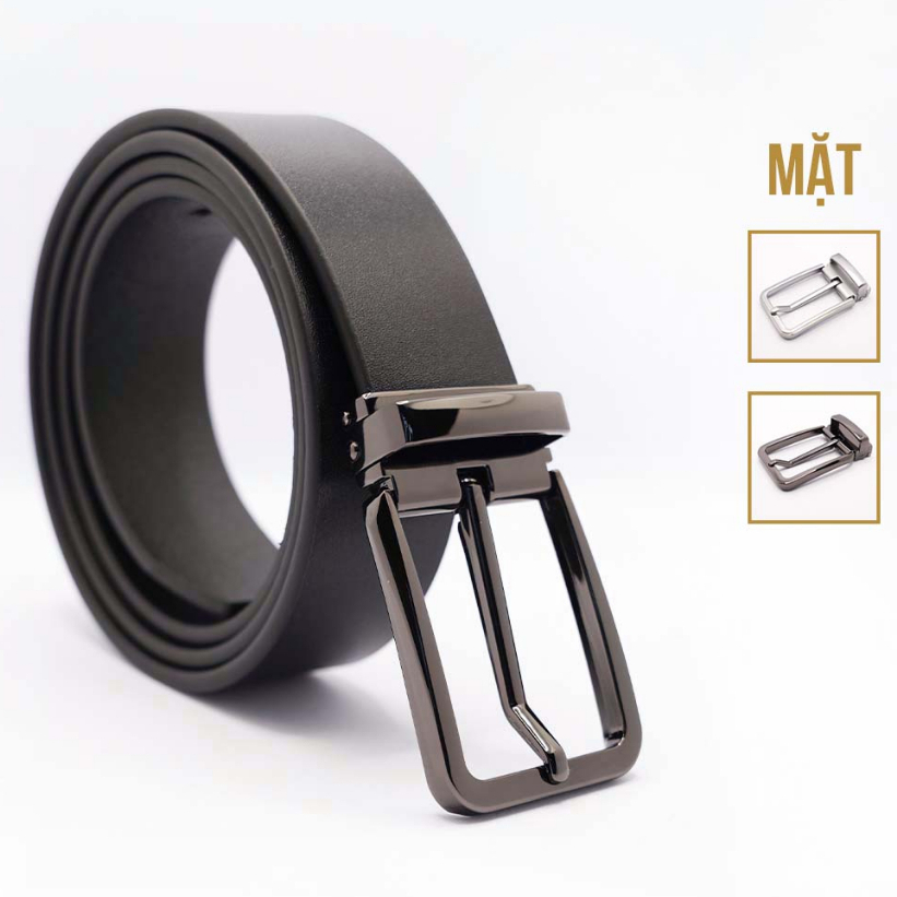 Thắt lưng nam da bò nguyên tấm khoá cài khuy D102 thương hiệu Roy Leather dây nịt nam da bò xịn