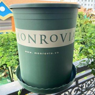 Chậu Nhựa Trồng Cây MONROVIA 7 Gallon Kèm Đĩa Lót Để Bàn,Treo Ban Công Tiêu Chuẩn Châu Âu