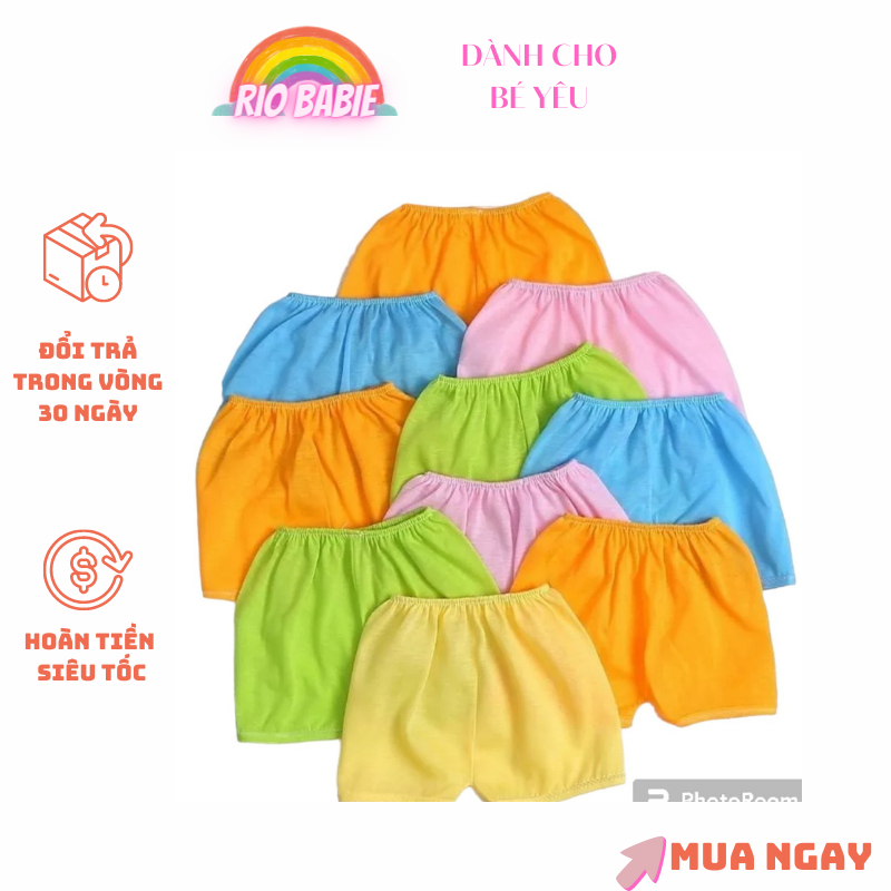 10 Quần xô mỏng màu cho bé 3-11kg
