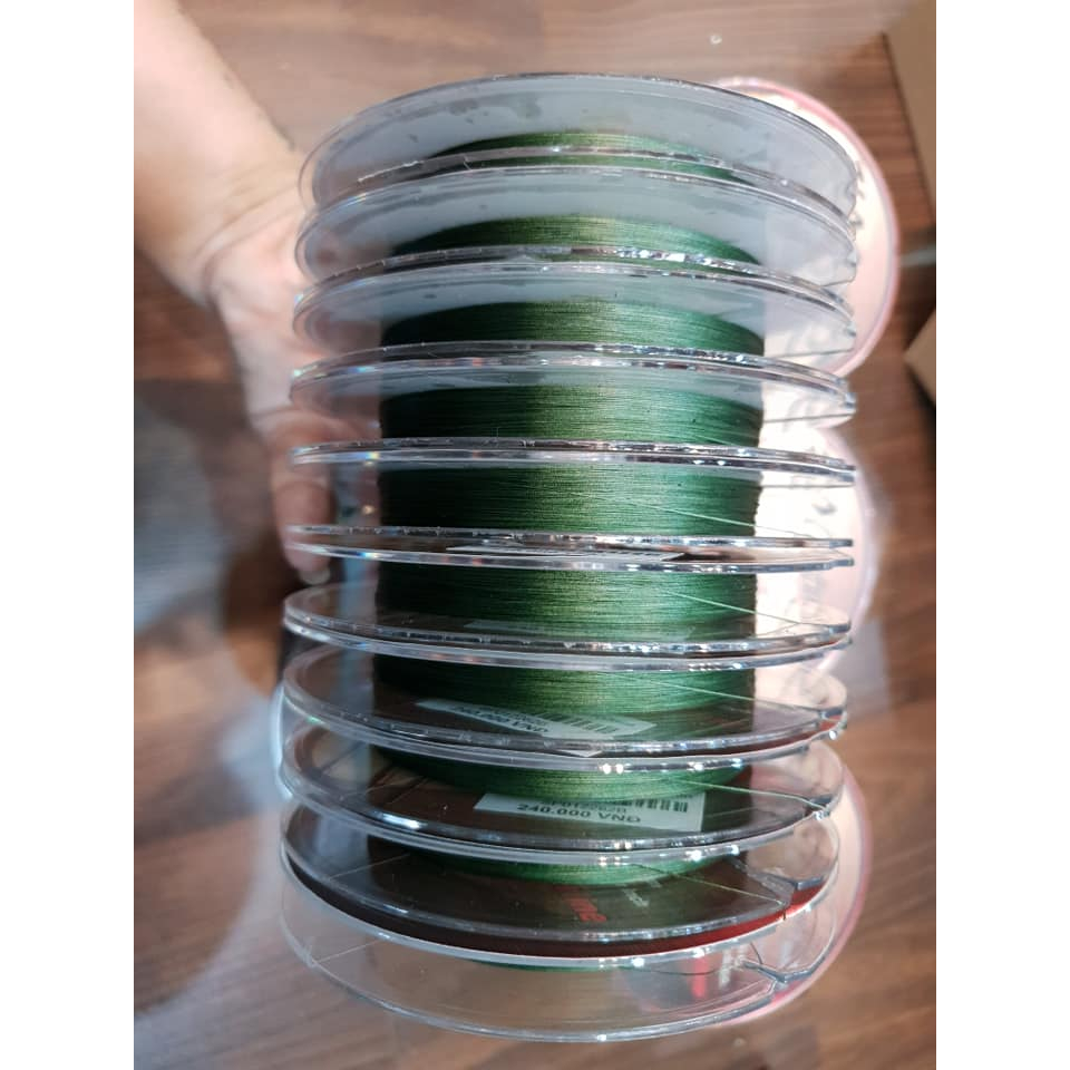 Dây Pe siêu bền Hirushima Hog Studio 832 màu xanh rêu cuộn 100m HKN Fishing