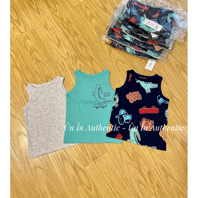 Set 3 áo bé trai George UK size 12-18m đến 3-4y