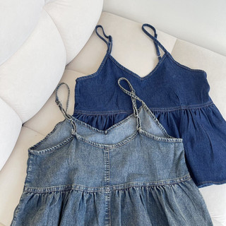 Áo 2 dây denim (ảnh thật/ có sẵn)
