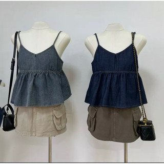 Áo 2 dây denim (ảnh thật/ có sẵn)