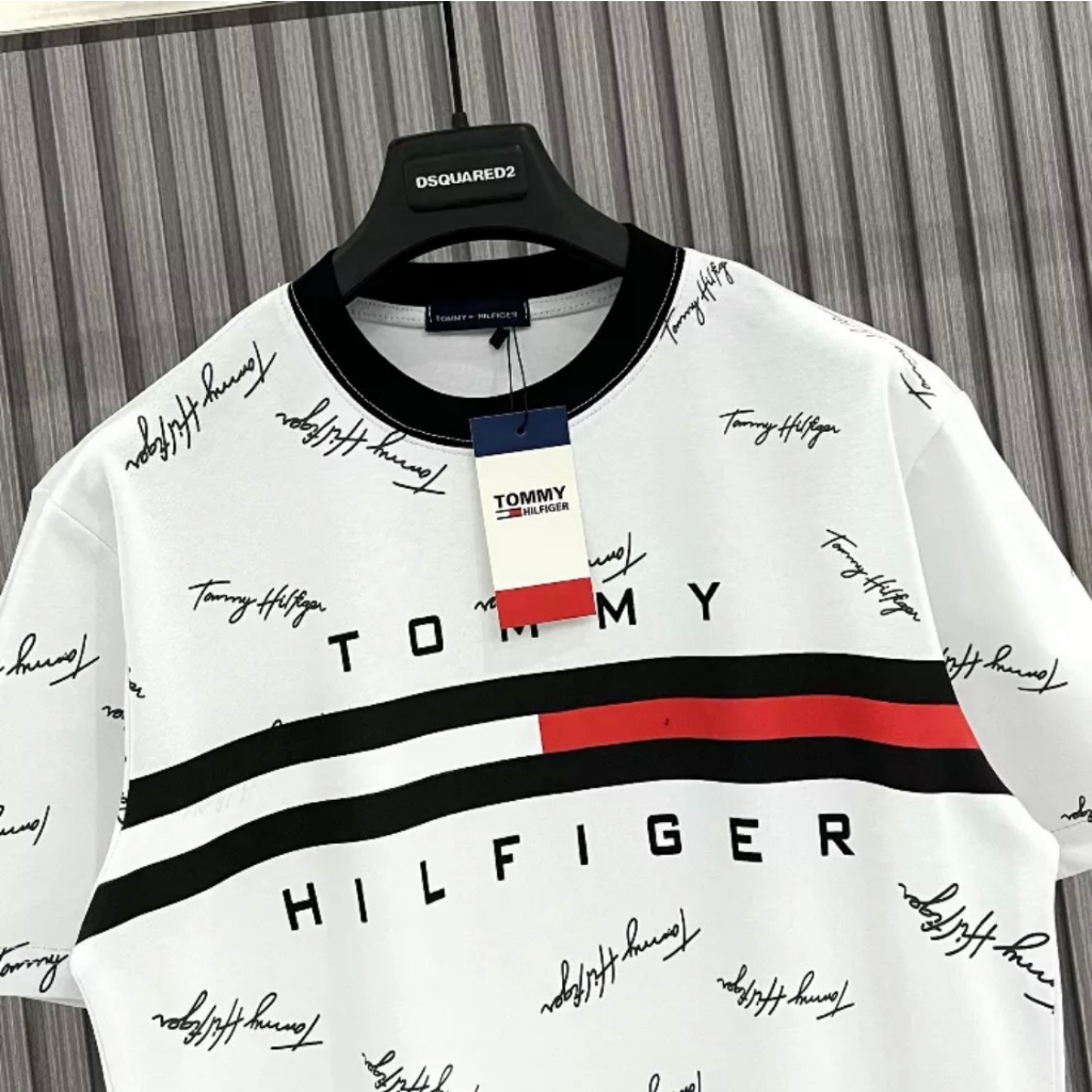 Áo Phông Tommy Chữ Kí Phiên Bản Mới Nhất 2023 - Áo Thun Tommy Thêu Phong Cách Boy Phố Chất Cotton Co GiãN 4c