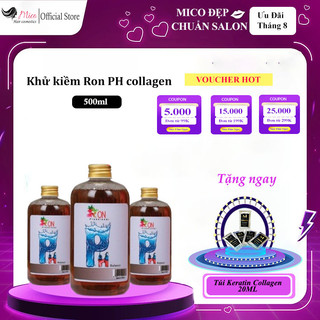 RON PH Collagen Khử Kiềm - Salon thủy phân cân bằng PH khóa màu sau khi sử dụng hóa chất uốn duỗi nhuộm chai 500ml