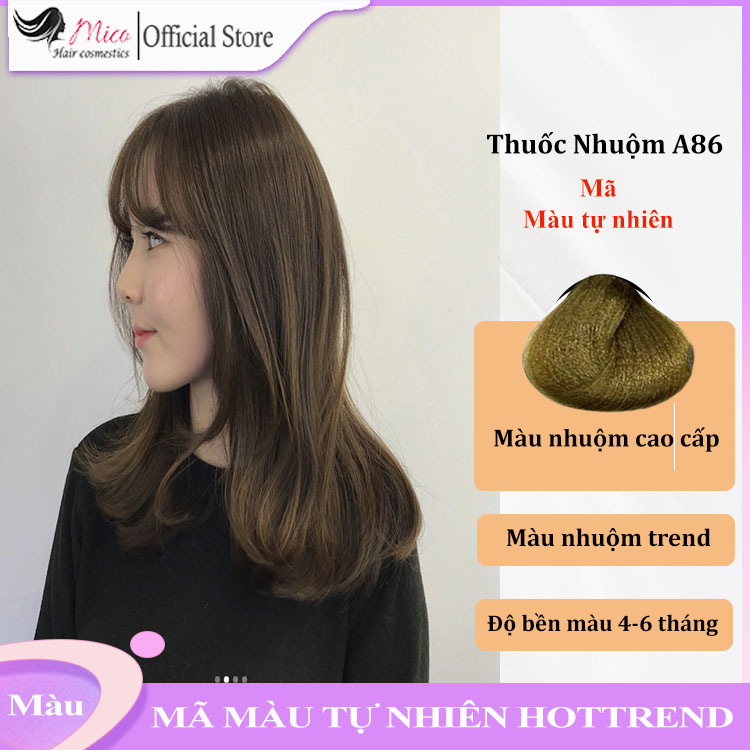 Thuốc nhuộm tóc mã màu tự nhiên thời trang, màu nhuộm tóc xu hướng cho salon hoặc khách tự nhuộm typ 100ML