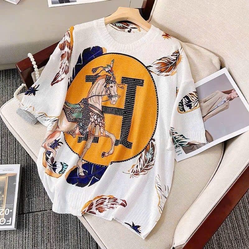 ÁO LEN FORM RỘNG ĐÍNH ĐÁ