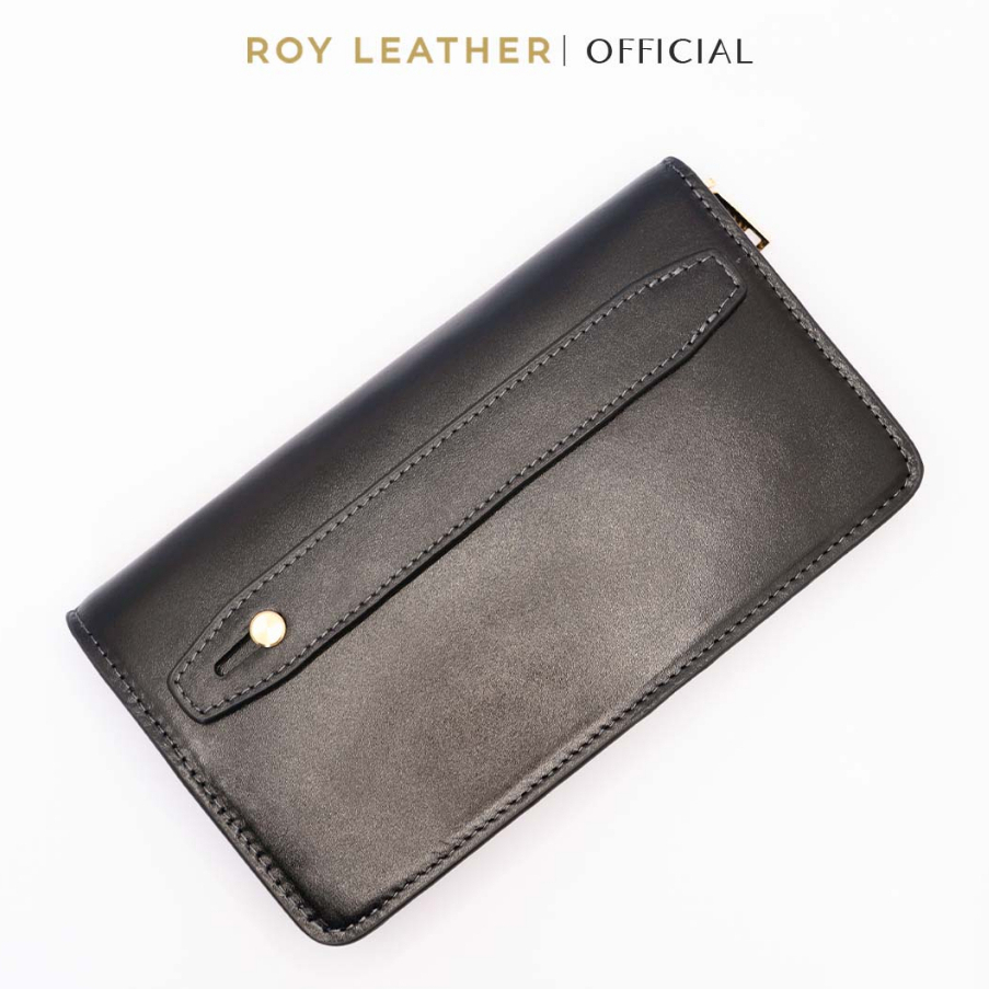 Ví dài nam da thật bò Mill cao cấp V109 thương hiệu Roy Leather bóp da bò nam cao cấp phong cách