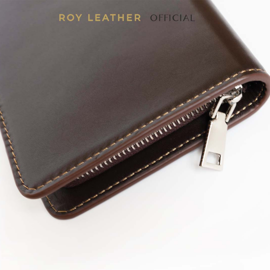 Ví dài nam da thật bò Mill cao cấp V109 thương hiệu Roy Leather bóp da bò nam cao cấp phong cách