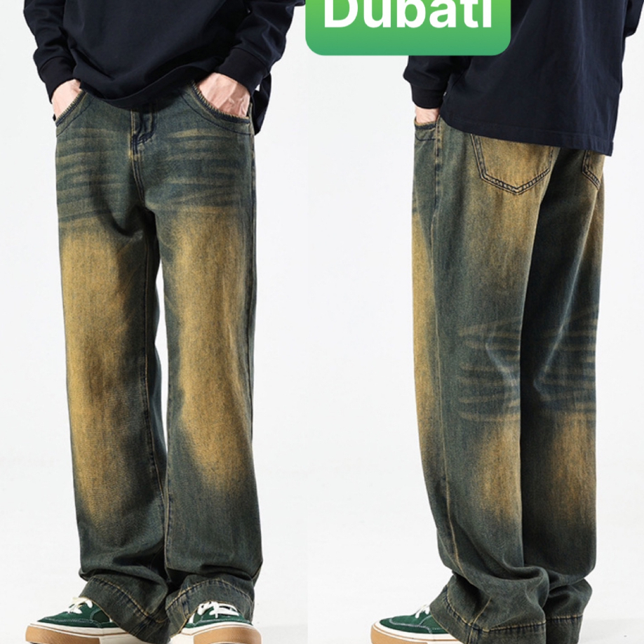 QUẦN JEAN ỐNG RỘNG NAM NỮ UNIEX WASH 3 MÀU HÀNG CAO CẤP HÀN QUỐC PHONG CÁCH HOT HIT - DUBATI