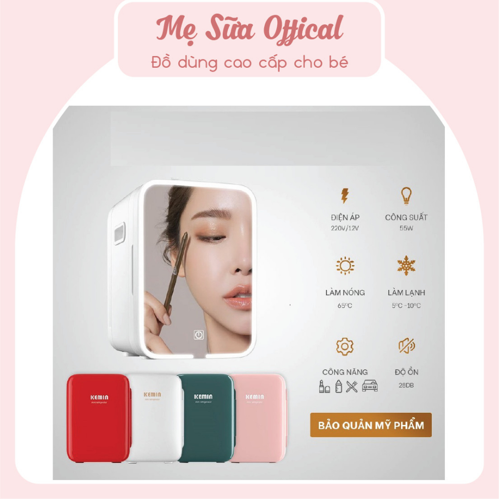 Tủ Lạnh Mini Đựng Mỹ Phẩm Trữ Sữa Kemin 10L, Tủ Mát Mini Bảo Quản Sữa Mẹ Bảo Hành Chính Hãng Toàn Quốc