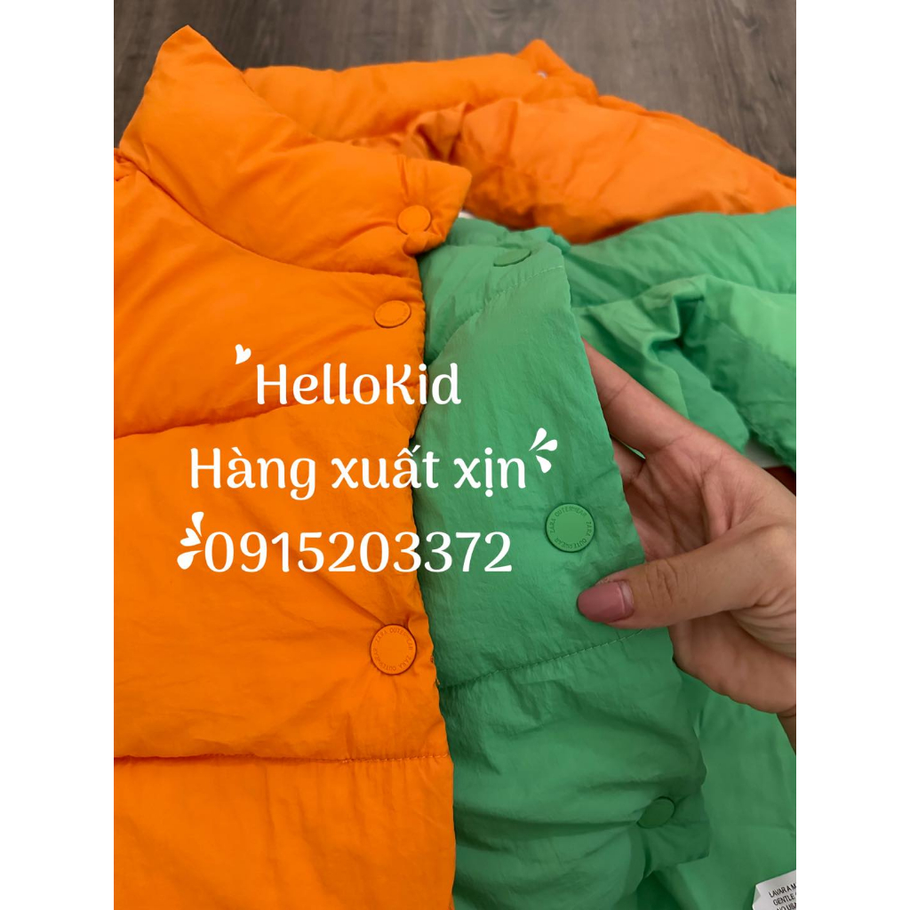 Áo phao gile màu sắc cho bé