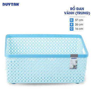 Rổ đan vành trung nhựa DUY TÂN Matsu (37 x 26 x 16 cm) - 12156 - Giao màu ngẫu nhiên