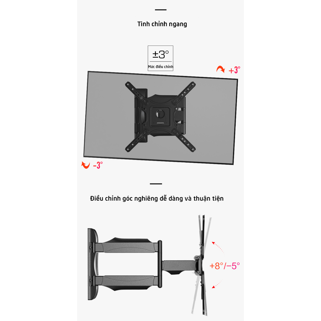 💥💥💥GIÁ TREO TIVI GÓC XOAY A4 TAY DÀI HƠN P4 10CM  CHÍNH HÃNG