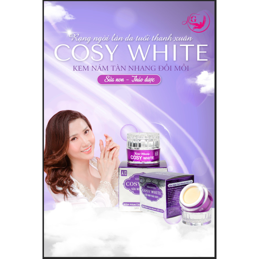 Kem nám-tàn nhang-đồi mồi-ngừa lão hóa da- giảm nhăn da-bảo vệ da Cosy White A6 A10