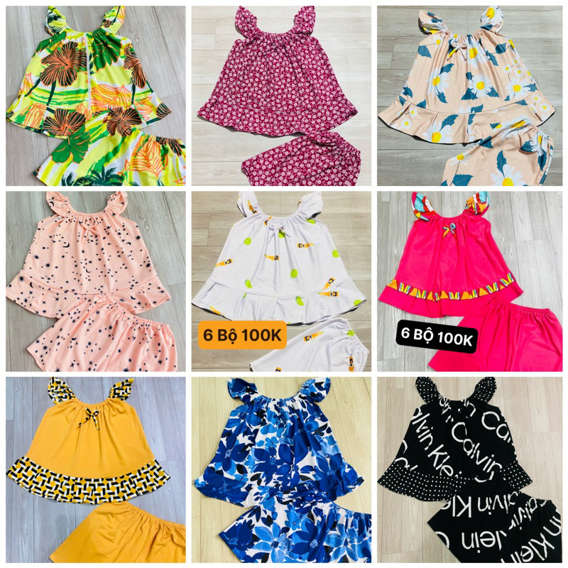 COMBO 6 BỘ 99K THUN CÁNH TIÊN BÉ GÁI