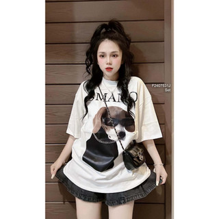 Set bộ áo thun in chữ hình phối quần short