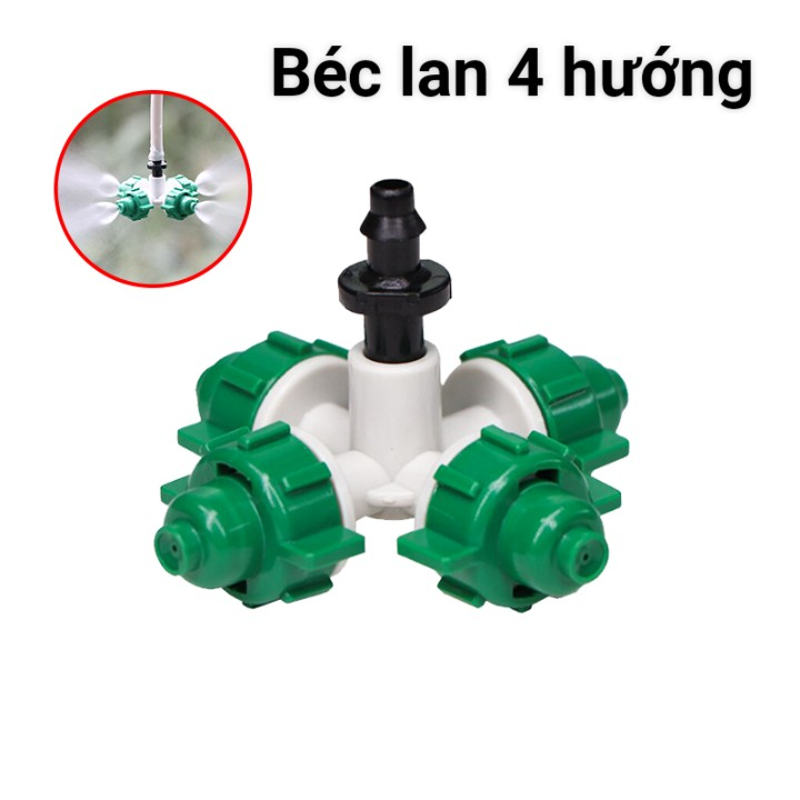 Béc tưới lan 4 hướng, béc tưới lan, béc tưới nấm, béc tưới rau mầm và làm mát cho nhà màng
