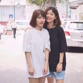 Áo thun trơn đen trắng