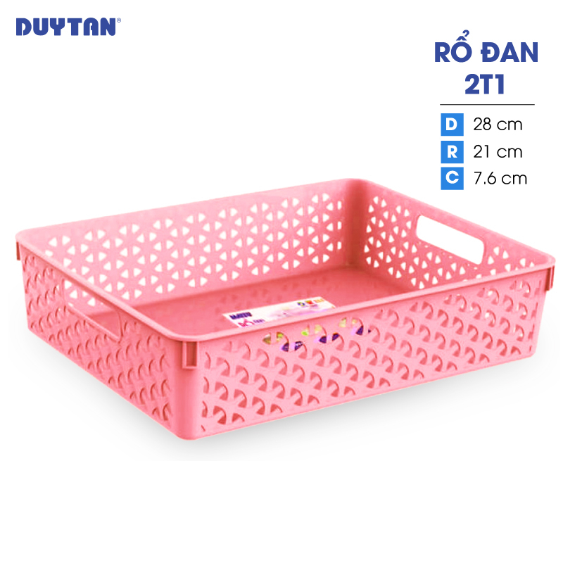 Rổ đan nhựa DUY TÂN Matsu 2T1 (28 x 21 x 7.6 cm) - 04489